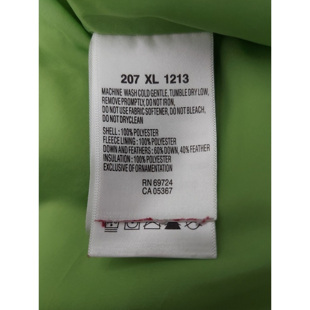 Columbia Down Vest Women Large White Green Full Zip Goose Puffer Mock Neck Zip - Picture 4 of 13